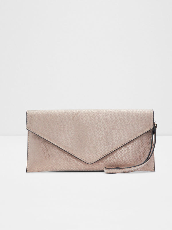 Aldo elegant clutch bag – metallic beige