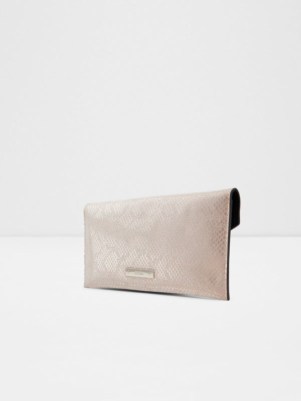 Aldo elegant clutch bag – metallic beige