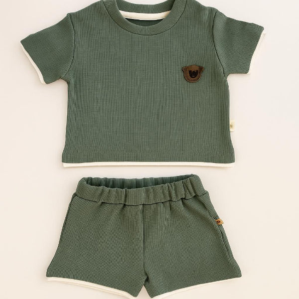 Children's summer ribbed set – 100% cotton – 92–110