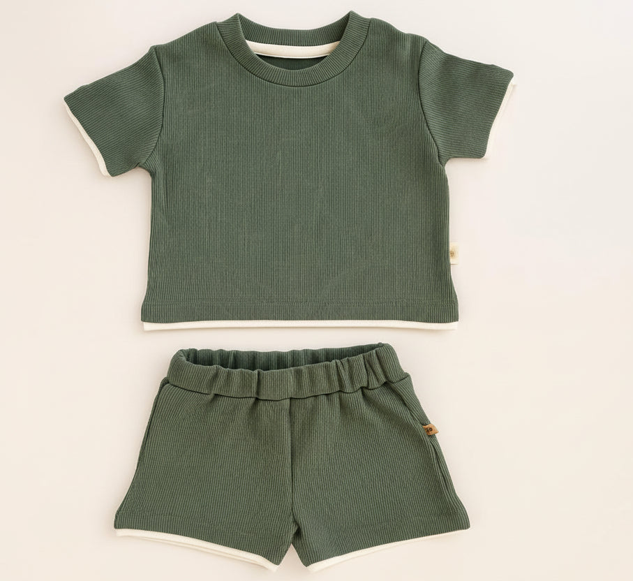 Kinder Sommer Rippenset – 100% Baumwolle – 92–110