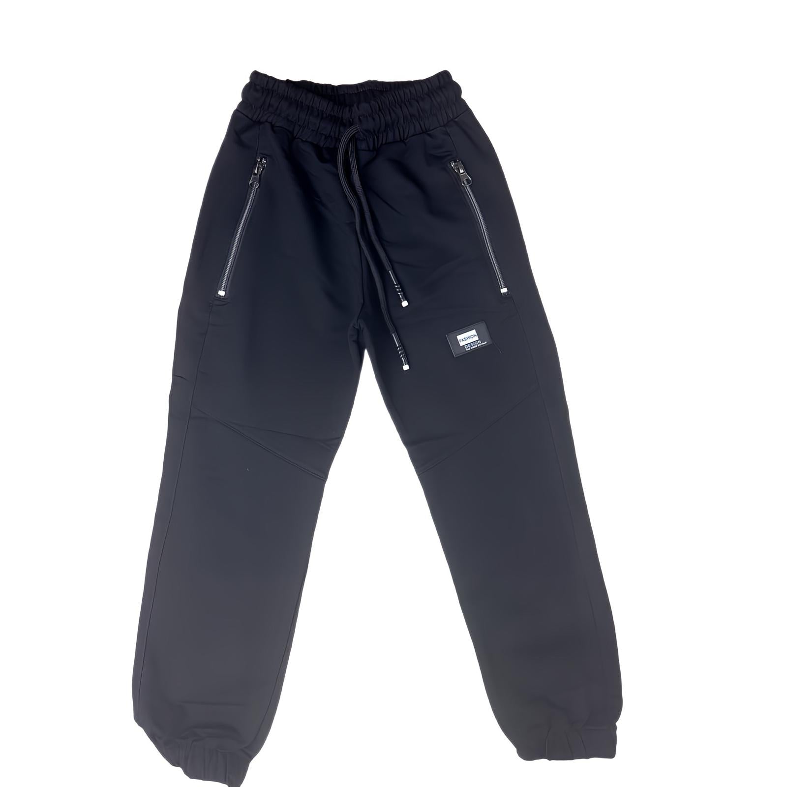 Boys' tracksuit bottoms - practical and modern design (Sizes 110-134)