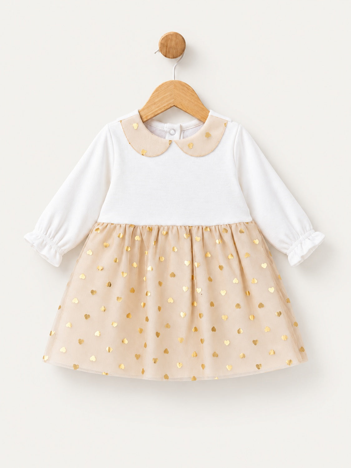 Chicco festliches Baumwollkleid mit dekorativem Saum