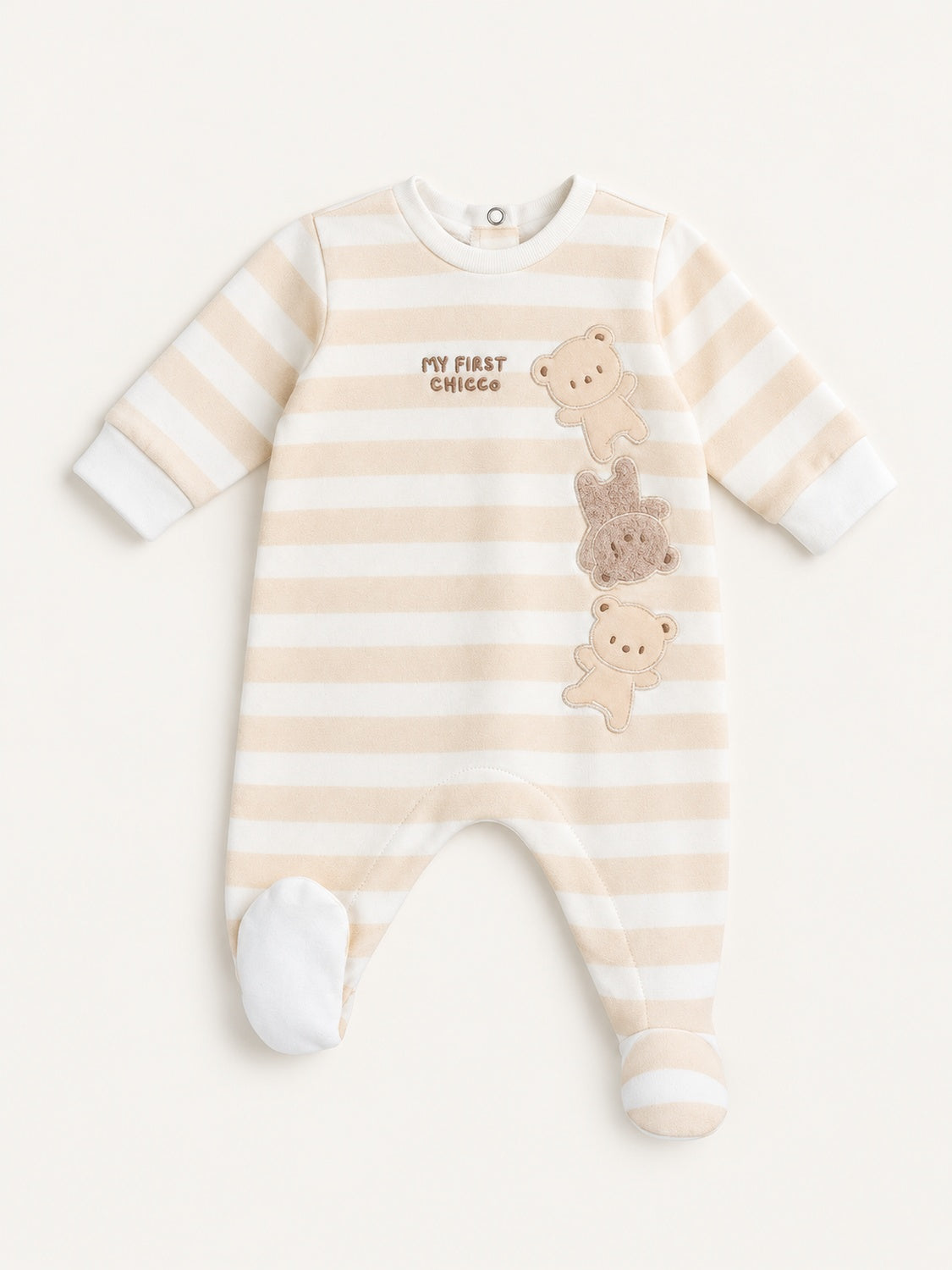 Chicco Leone warmer Overall mit Bärchenmuster und geschlossenen Füßen