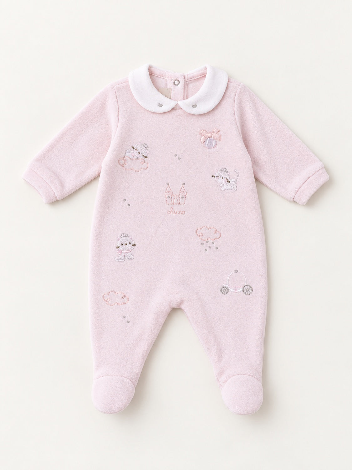 Chicco warmer Overall mit Kätzchen-Applikationen