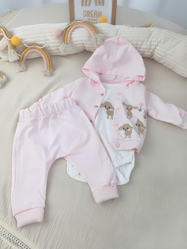 Baby set with deer motif