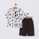 Boys' set - 2-piece set with hoodie and cargo shorts