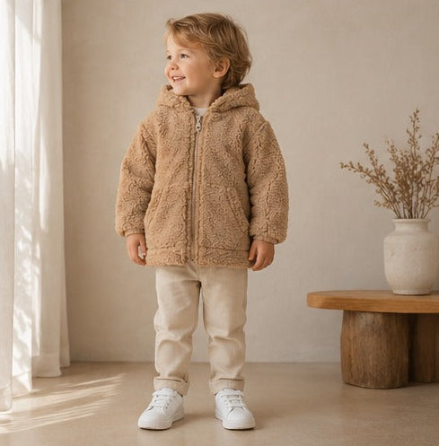 Vauva - Fleecemantel für Kinder mit Kapuze