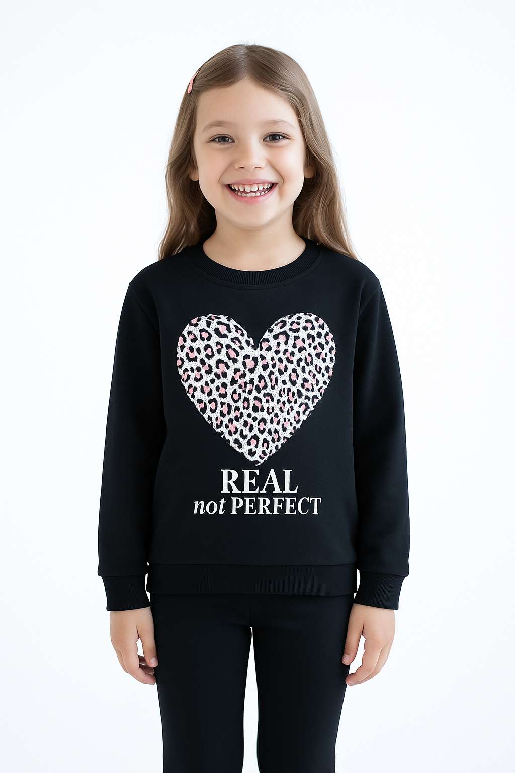 T-Shirt „Real not Perfect“ mit Herzmotiv – Größen 134-164