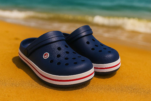 Children's beach clogs - models in pink and navy blue
