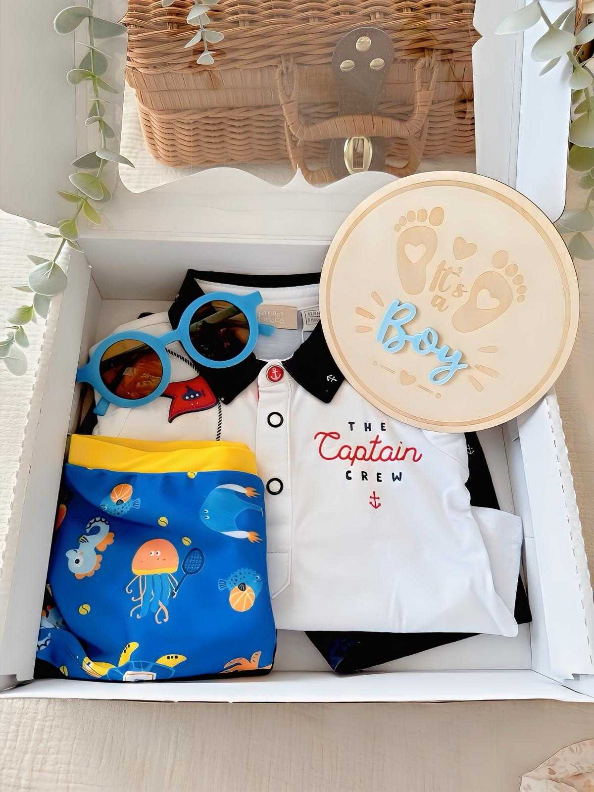 Poklon set za dječaka – “Captain Crew” Baby Gift Box (Veličina 62)