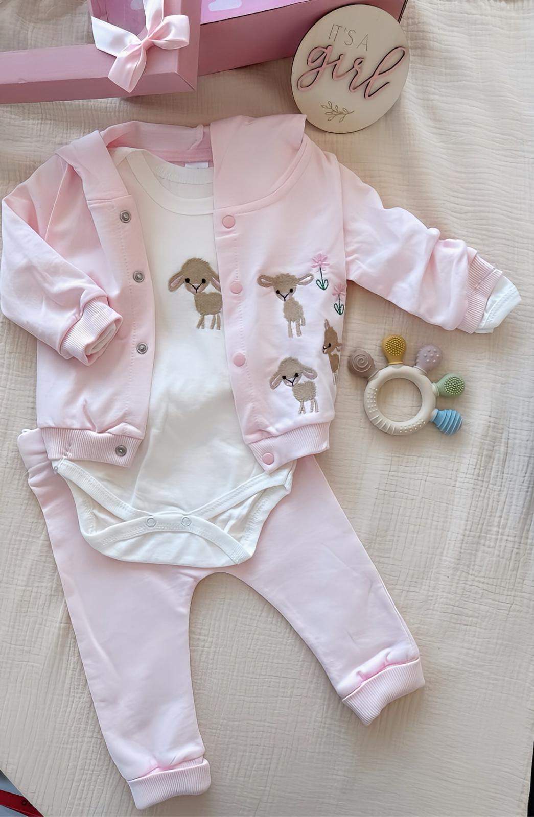 Gift package for a baby girl made of 100% cotton (Sizes 56–74)