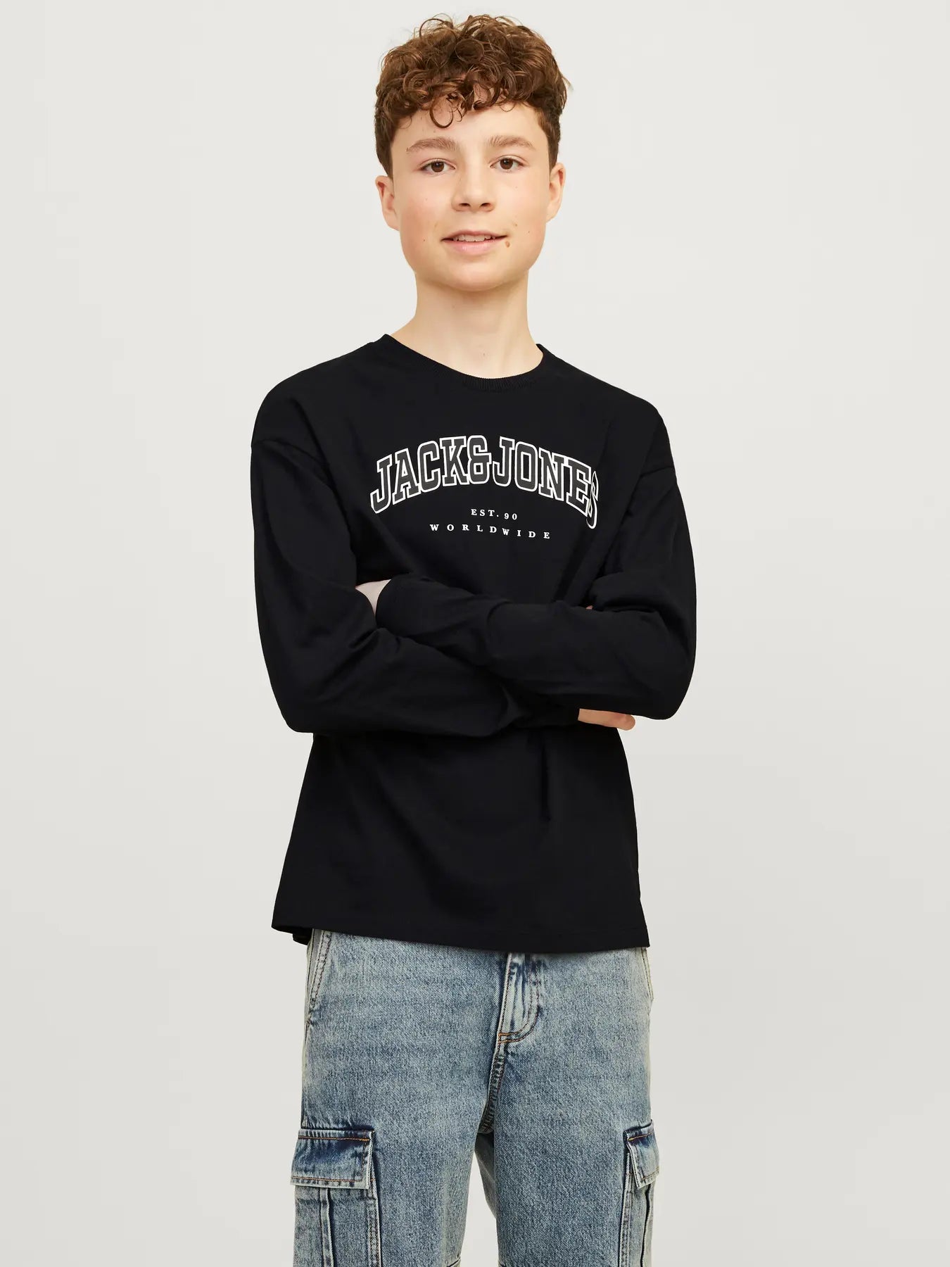 JACK&JONES JUNIOR JJECALEB – Kinder-Langarmhemd