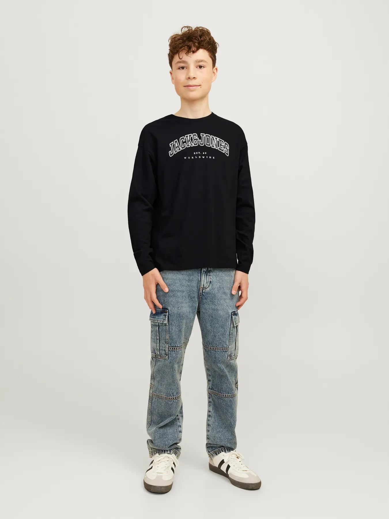 JACK&JONES JUNIOR JJECALEB – Kinder-Langarmhemd