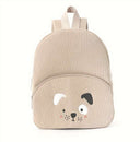 Kinderrucksack aus gerippter Baumwolle – verspielte Tiermotive