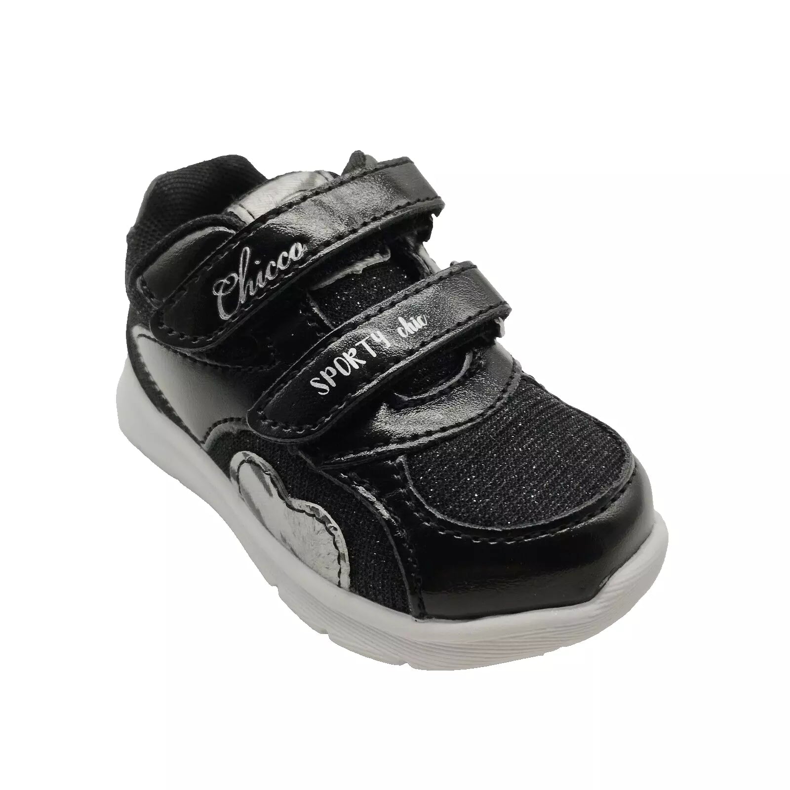 Chicco children's sports sneakers - Black with heart motif