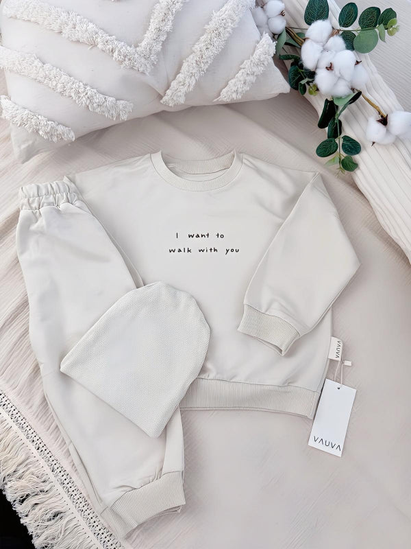 VAUVA children's tracksuit made of organic cotton - Pants, T-shirt and cap