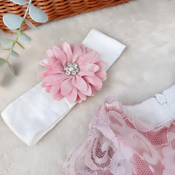 Festive baby set - soft pink