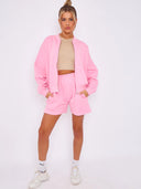 Oversized set: Bomber sweatshirt and shorts