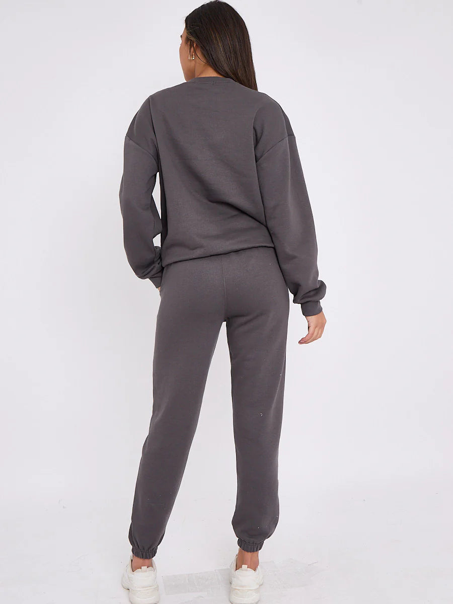 Fleece set with a bow: Hoodie and sweatshirt