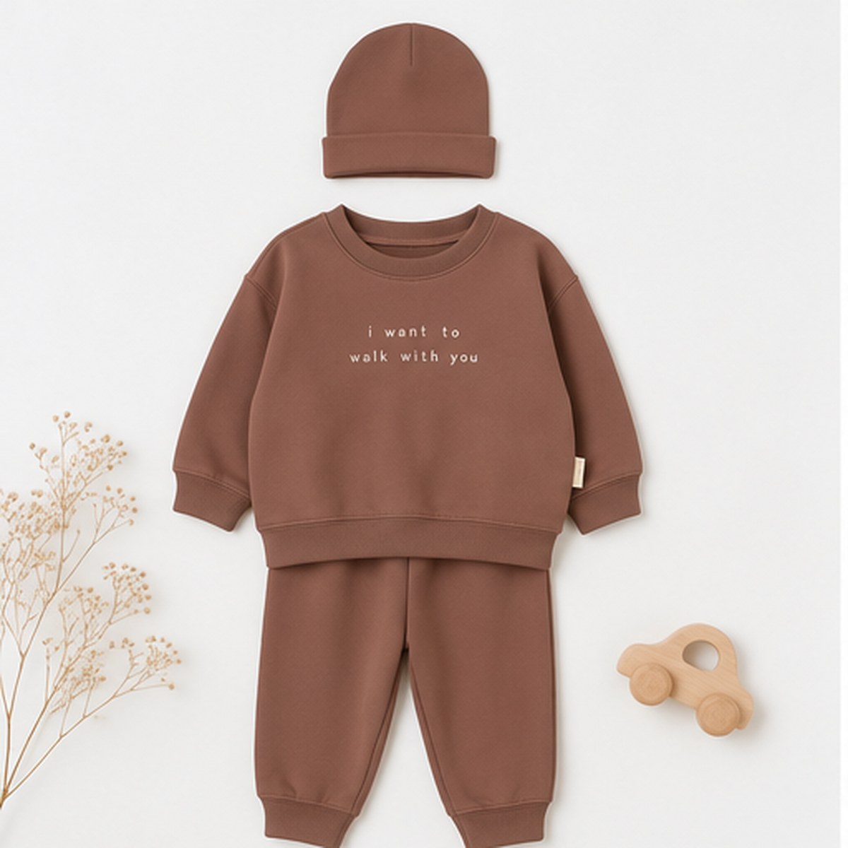 VAUVA children's tracksuit made of organic cotton - Pants, T-shirt and cap