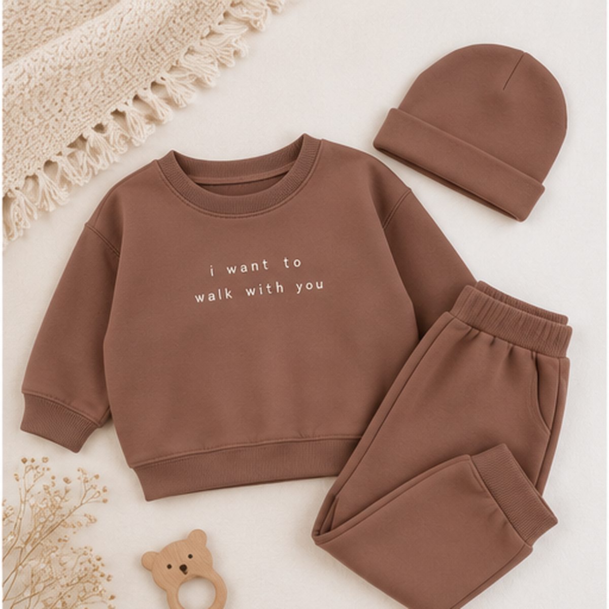 VAUVA children's tracksuit made of organic cotton - Pants, T-shirt and cap