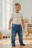 Baumwollhose im Denim-Look