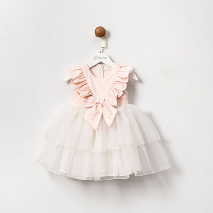 Cumino Grace – festliches Pastellkleid mit Rüschen