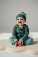 Baby set “Natural Bear” – bodysuit + pants + hat (100% cotton)