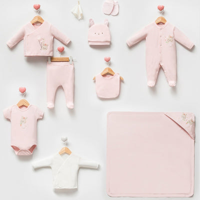 Premium Baby Shower Poklon Set (10 kom) u Drvenoj “OH BABY” Kutiji