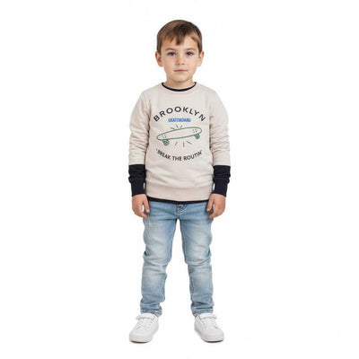 Kinder T-Shirt mit Brooklyn-Aufdruck - 100% Baumwolle - Größen 110-134