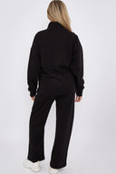 Fleece set: 1/2 zip shirt and jogger pants
