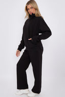Fleece set: 1/2 zip shirt and jogger pants