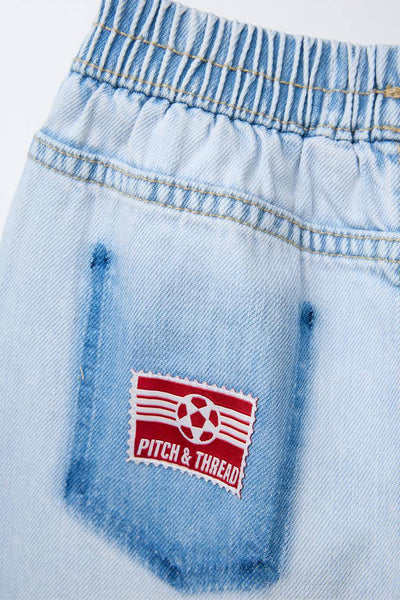 La'ciel Paris Kinderjeans mit elastischem Bund und Flicken
