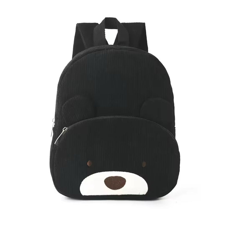Children's backpack made of ribbed cotton - playful animal motifs