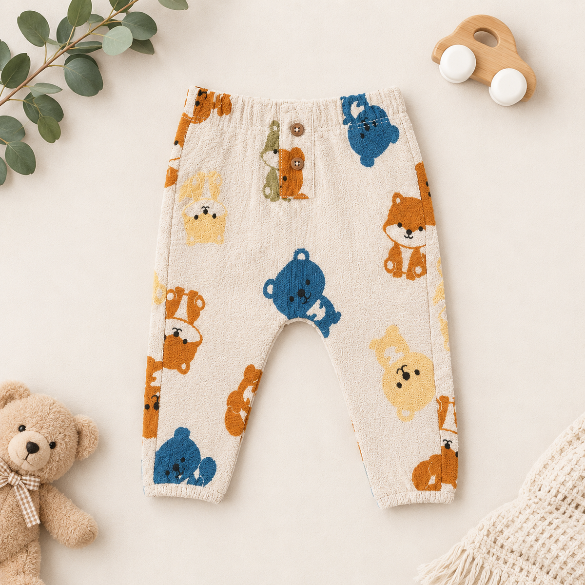 Chicco Babyhose mit Bärchen I 100 % Baumwolle
