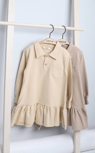 Vauva-Kinder-Polokleid mit Rüschen