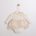 Mary&amp;Joe "Ines" Festive Romper with Bow and Lace (3–18 months)