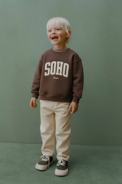 La'ciel Paris Kinder-Sweatshirt „SOHO London“ – braun