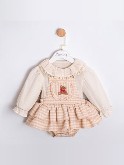 Cumino süßes Baby-Mädchen-Set mit Rüschen (3-18 M)