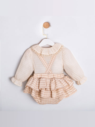 Cumino süßes Baby-Mädchen-Set mit Rüschen (3-18 M)