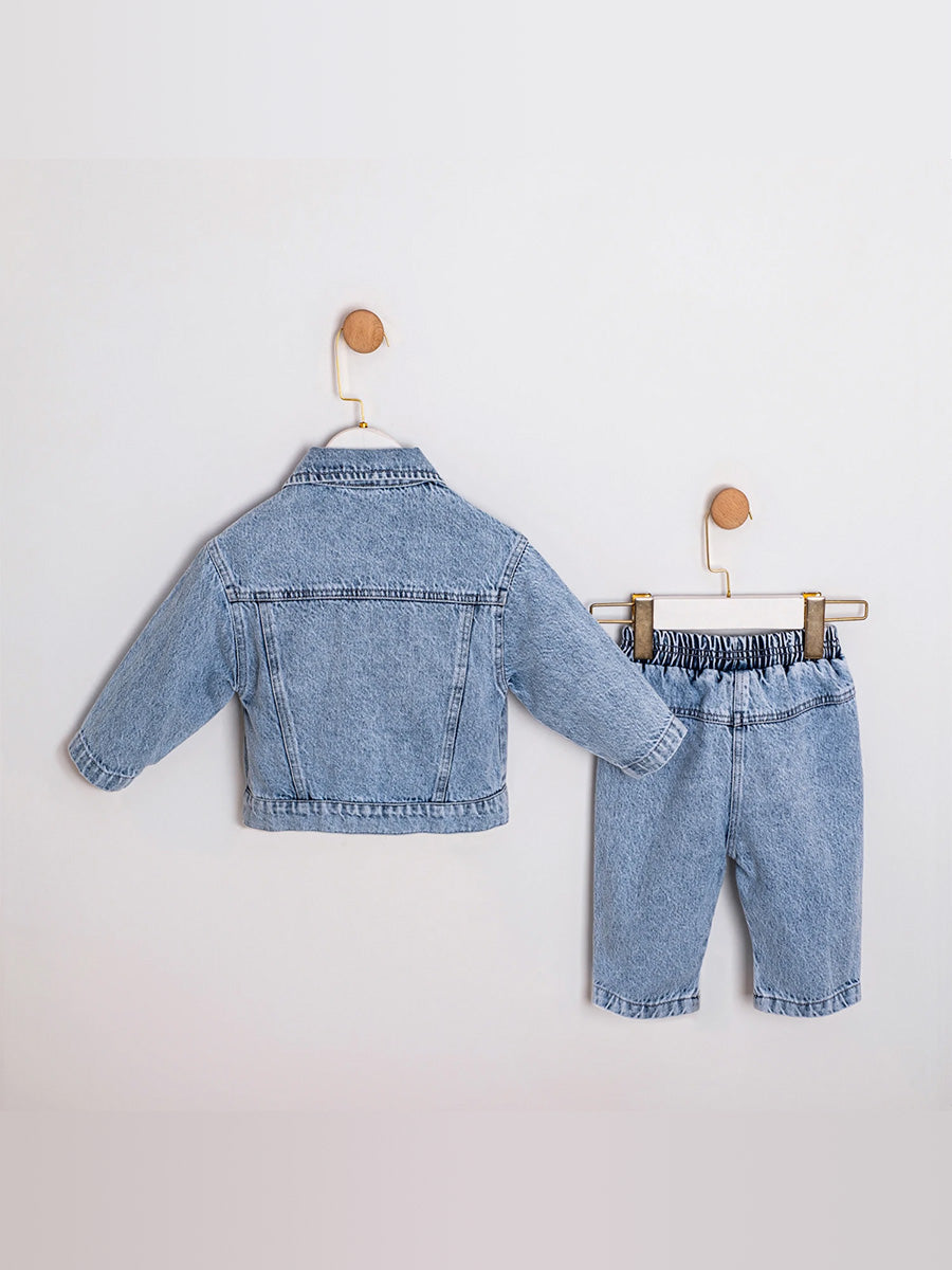 Cumino Boys' Denim 3-Piece Set (6-24 Months)