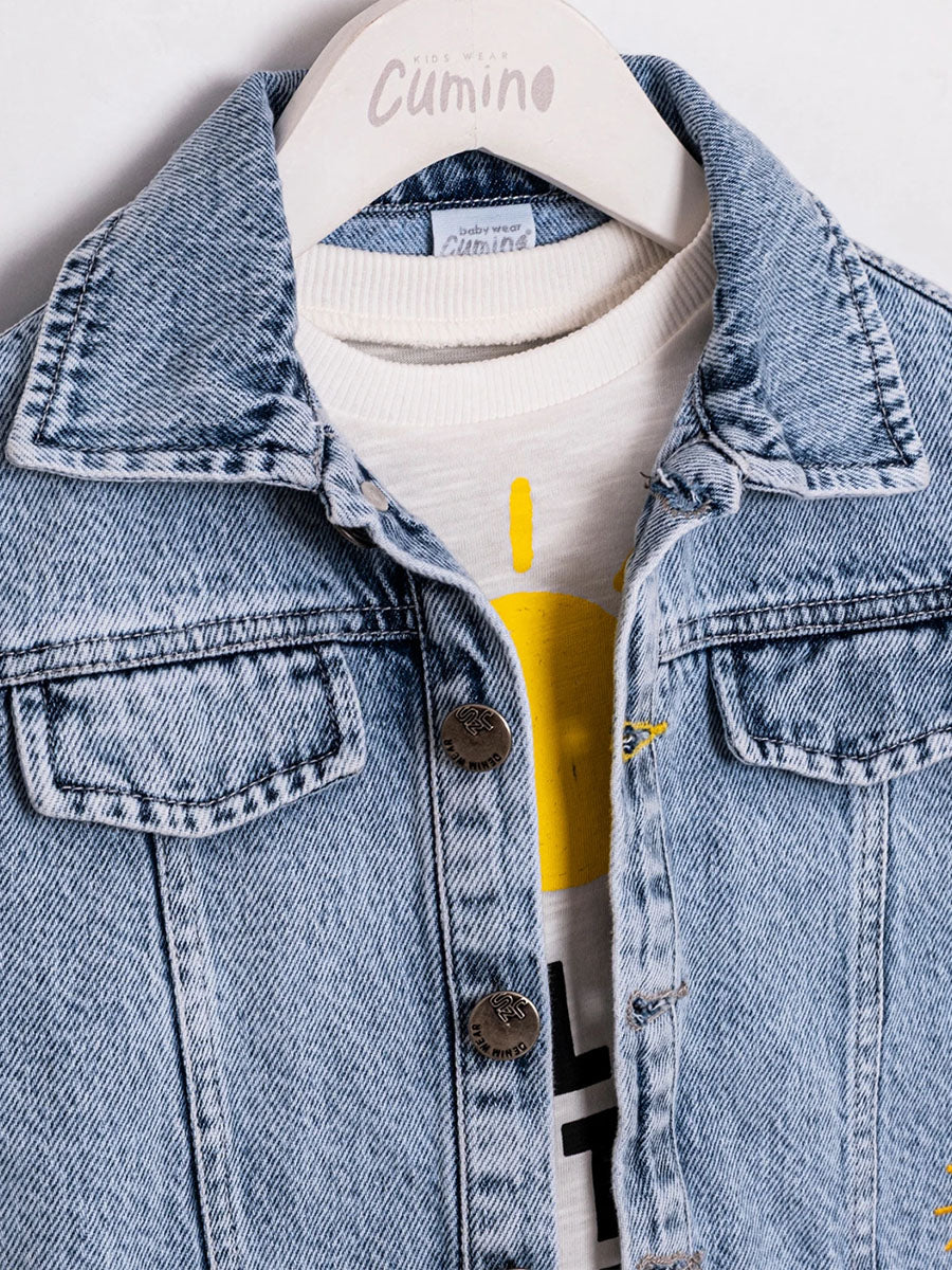 Cumino Boys' Denim 3-Piece Set (6-24 Months)