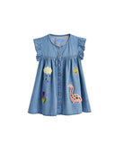 La'ciel Paris Kinder-Jeanskleid mit Flicken