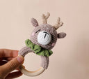 Knitted baby rattle