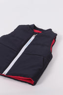 La'ciel Paris children's quilted vest - navy blue with red lining