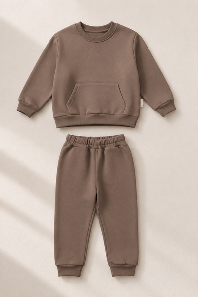 Vauva-Children's cotton tracksuit set with pocket - various colors (Sizes 80-104)