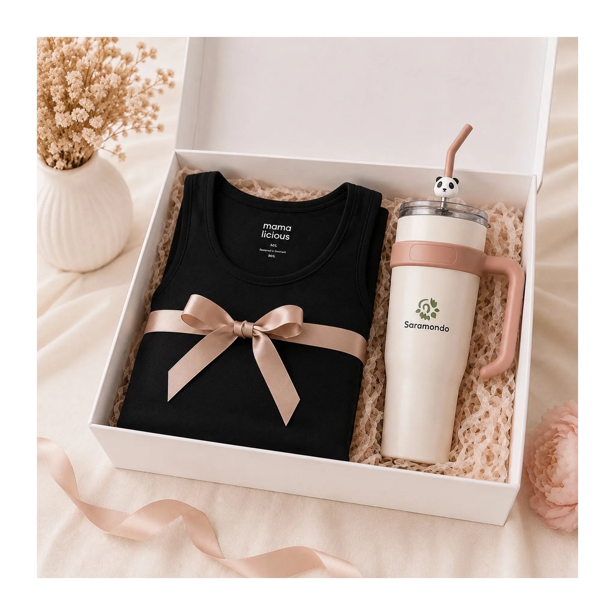 Mom-to-Be Comfort Geschenkset – Top und Thermobecher für werdende Mütter
