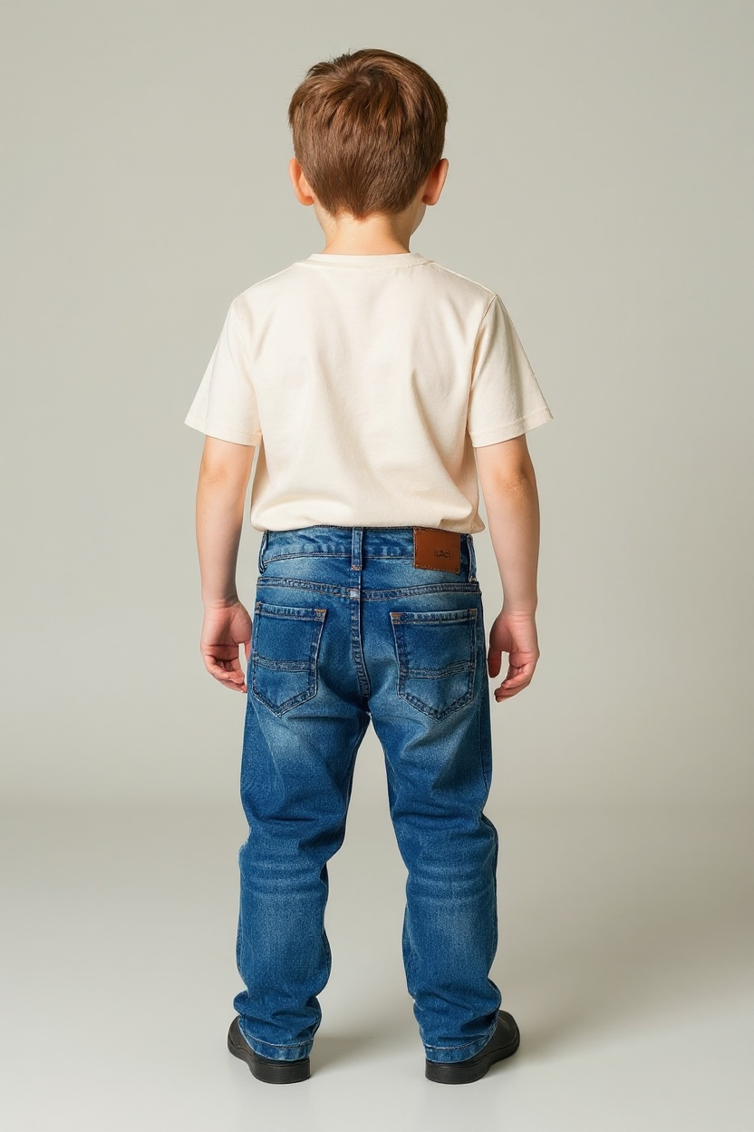 Baumwollhose im Denim-Look