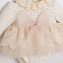 Mary&amp;Joe "Ines" Festive Romper with Bow and Lace (3–18 months)
