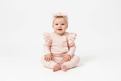 Baby-Set mit Schleife – 100 % Baumwolle (3–9 Monate)